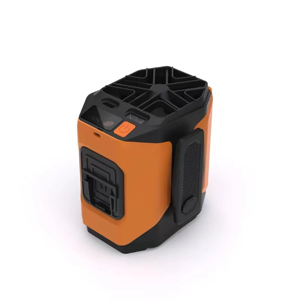 20000Mah Portable Outdoor Waist Fan Hanging Neck Strong Wind LED Lighting Outdoor Emergency Power Supply Suitable Outdoor Work