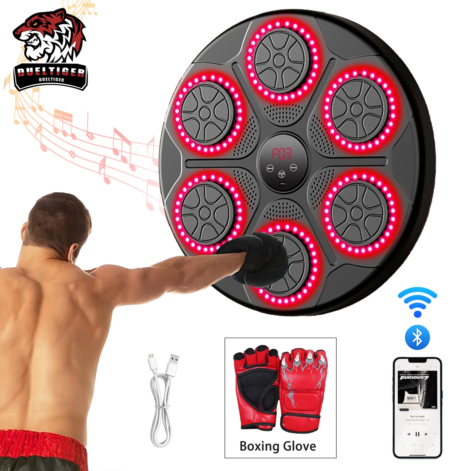 APEX FITNESS Electronic Punching Target for Home Gym