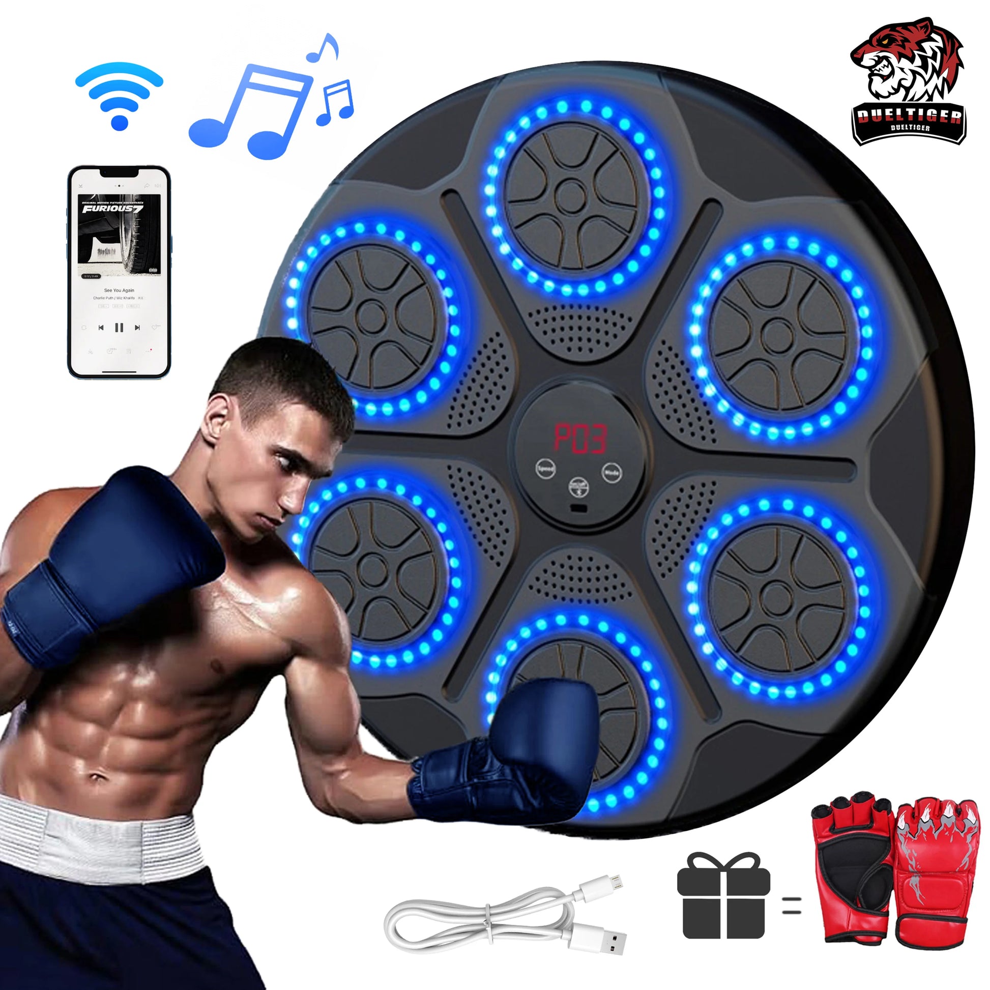 APEX FITNESS Electronic Punching Target for Home Gym